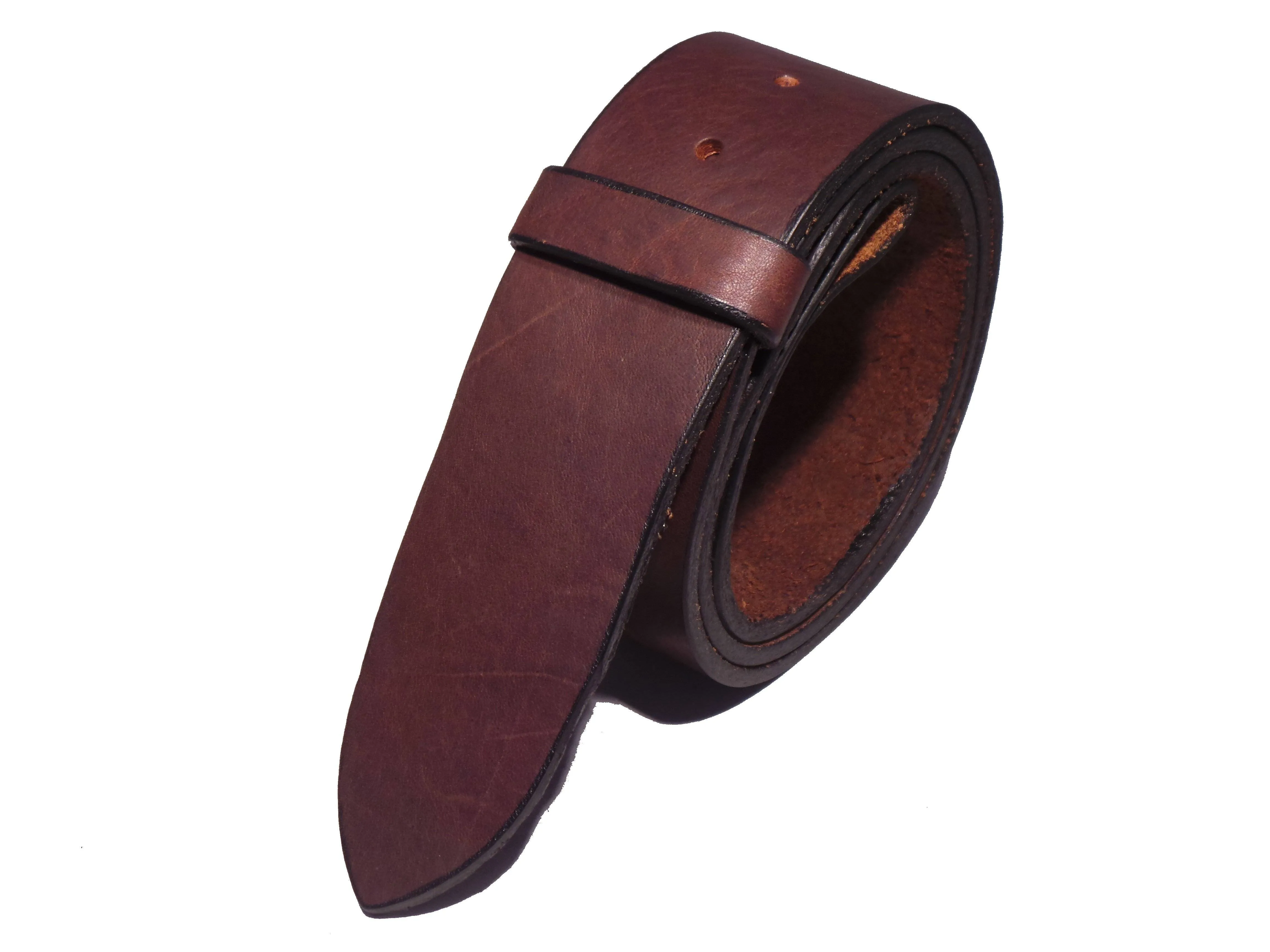 100% Real Dark Brown 1 3/4" Inch (45mm) Leather Belt Strap