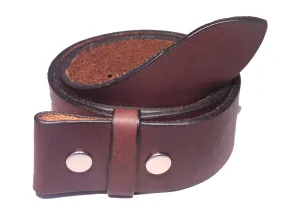 100% Real Dark Brown 1 3/4" Inch (45mm) Leather Belt Strap
