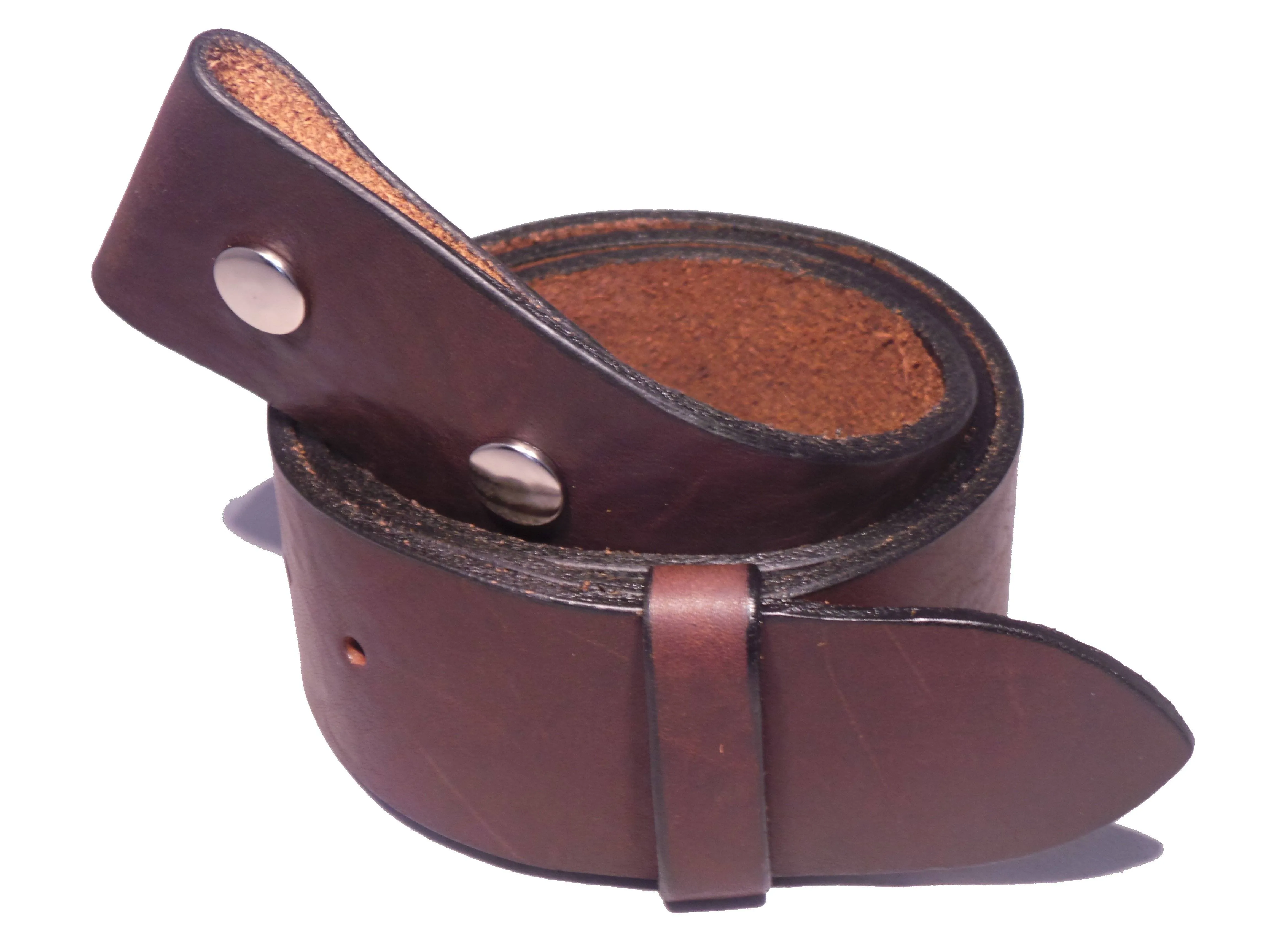 100% Real Dark Brown 1 3/4" Inch (45mm) Leather Belt Strap