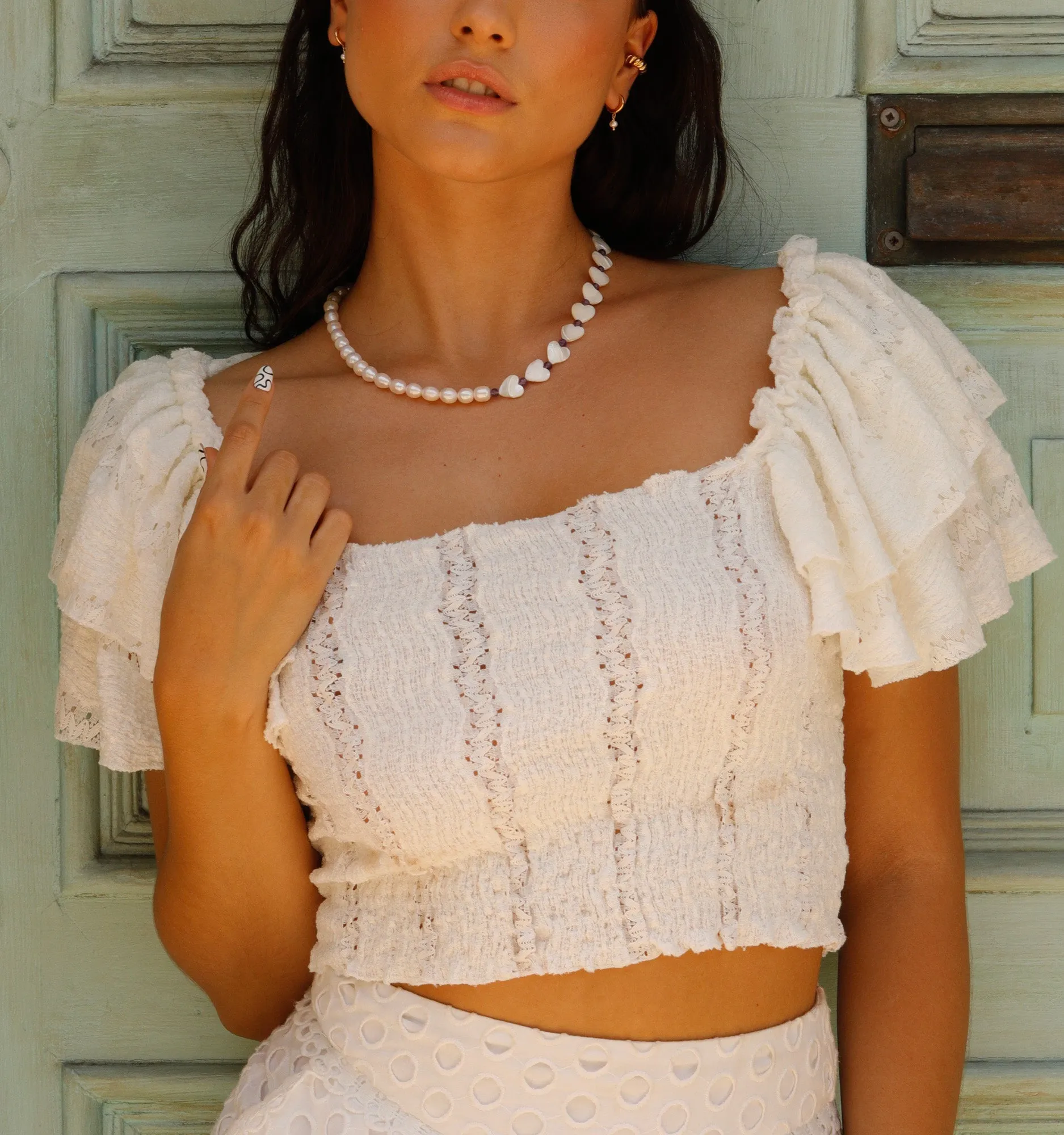 Amethyst & Pearl Choker Necklace