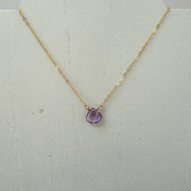 Amethyst Briolette Necklace
