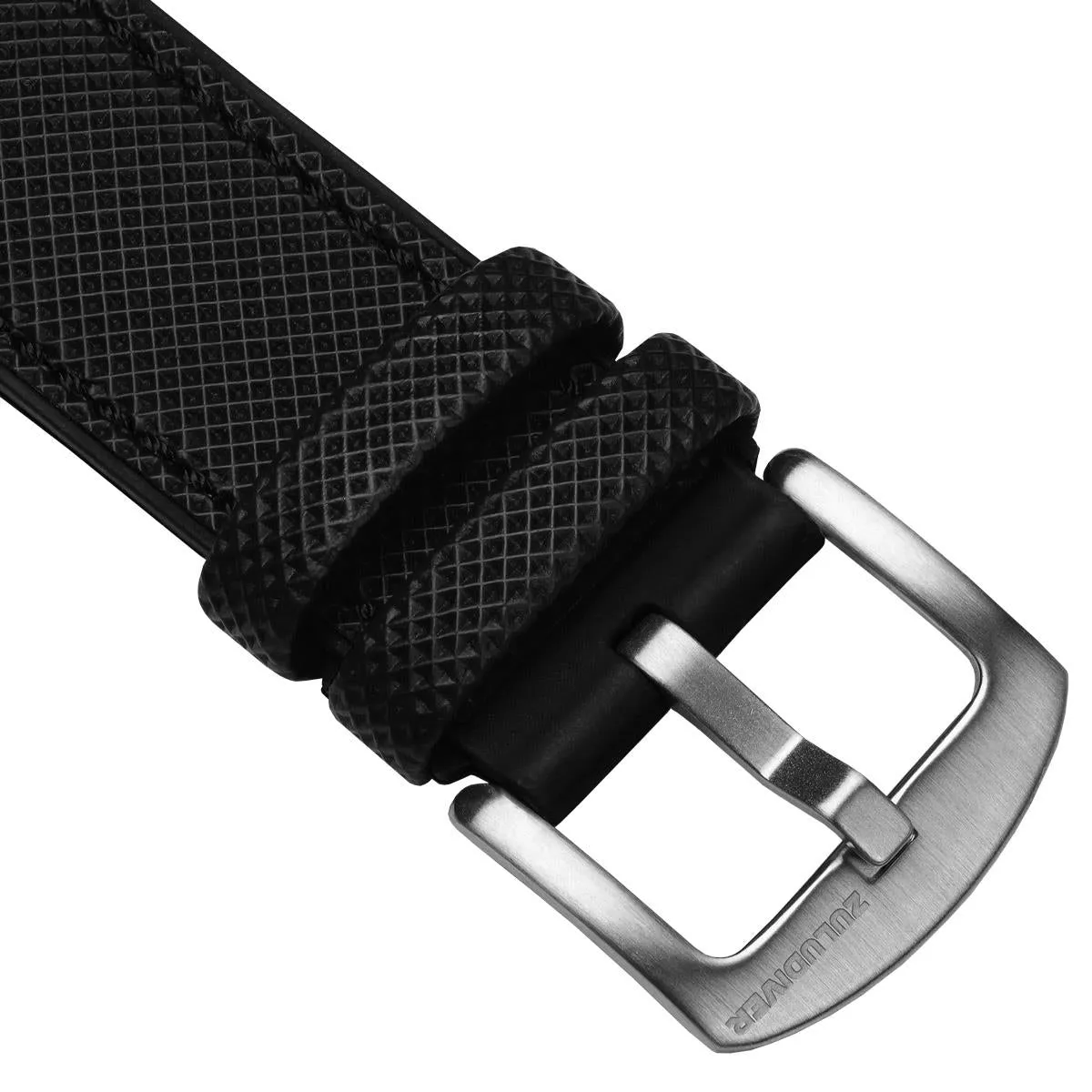 ANVIL FKM Rubber Watch Strap - Black / Red