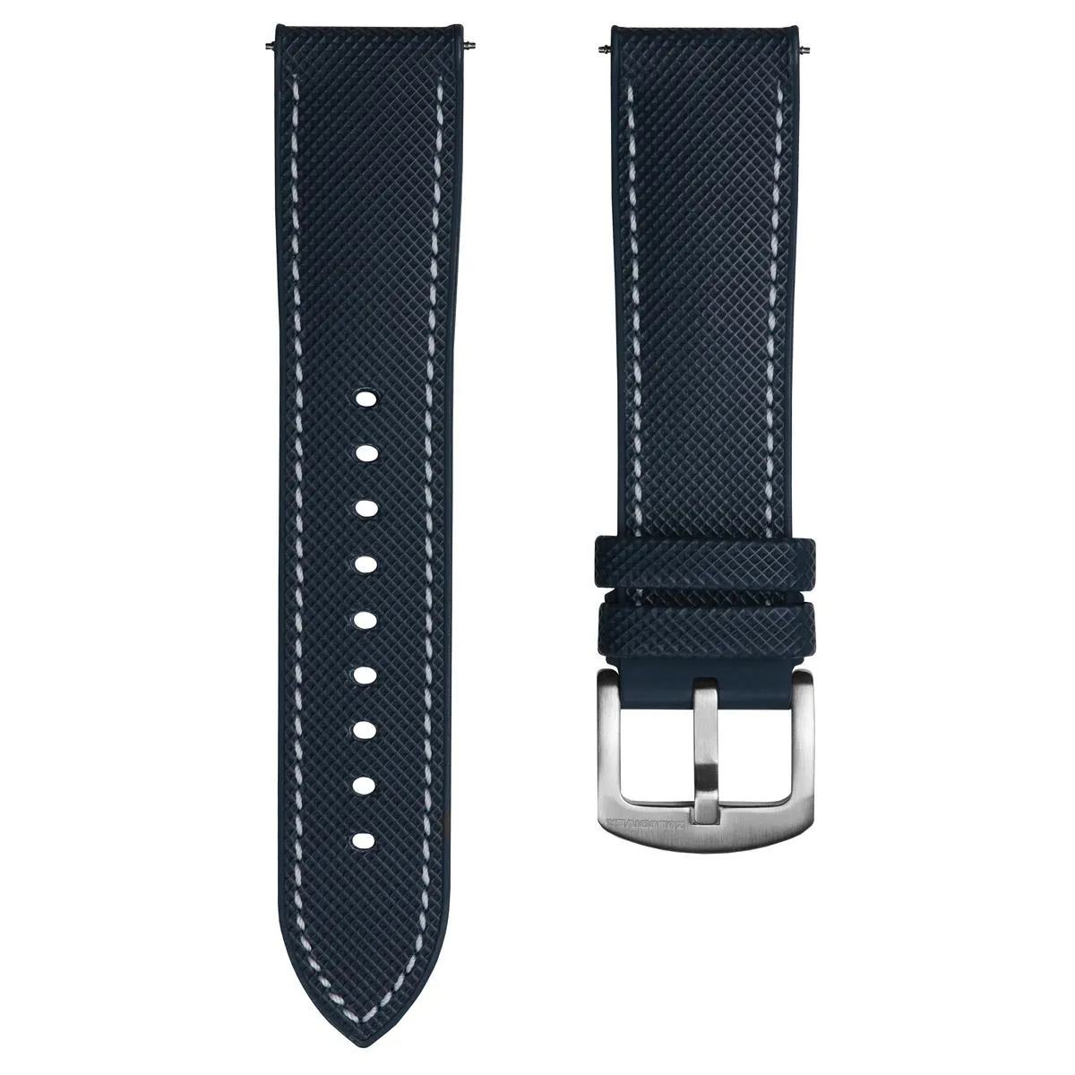 ANVIL FKM Rubber Watch Strap - Black / Red