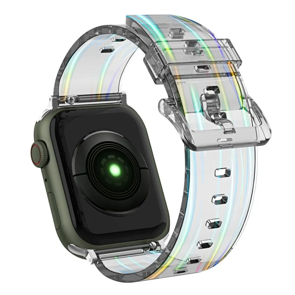 Apple Watch (45mm) flexible transparent watch strap -  Transparent Blue