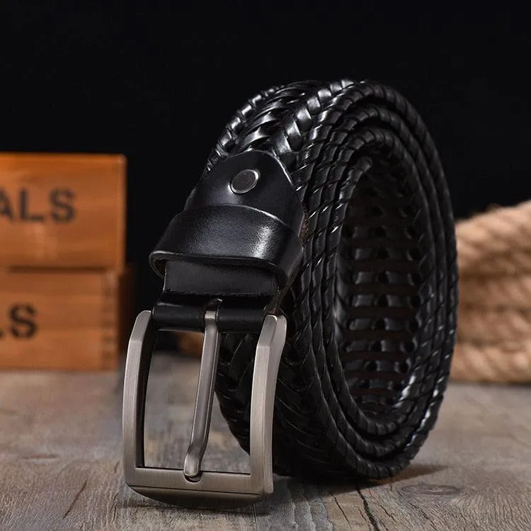 Belt for Men Belt Luxury Genuine Leather Cow Straps Hand Knitted Designer Men for Jeans Girdle Male Belts