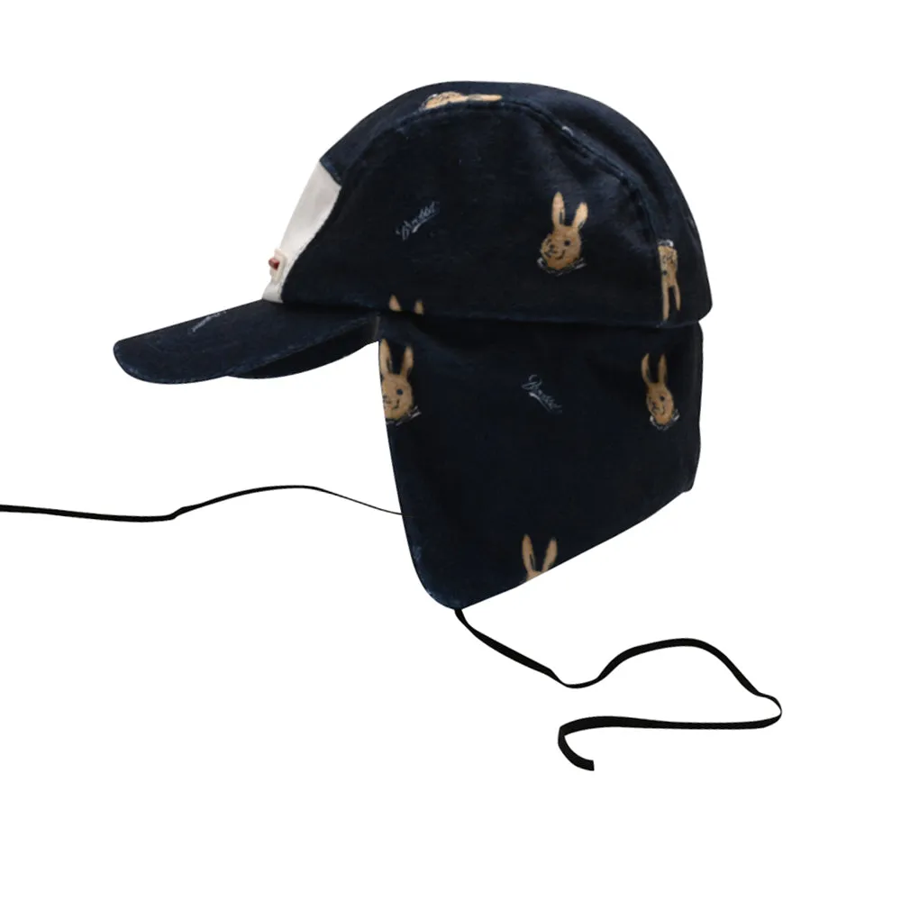 BR PAT EARFLAP HAT NAVY