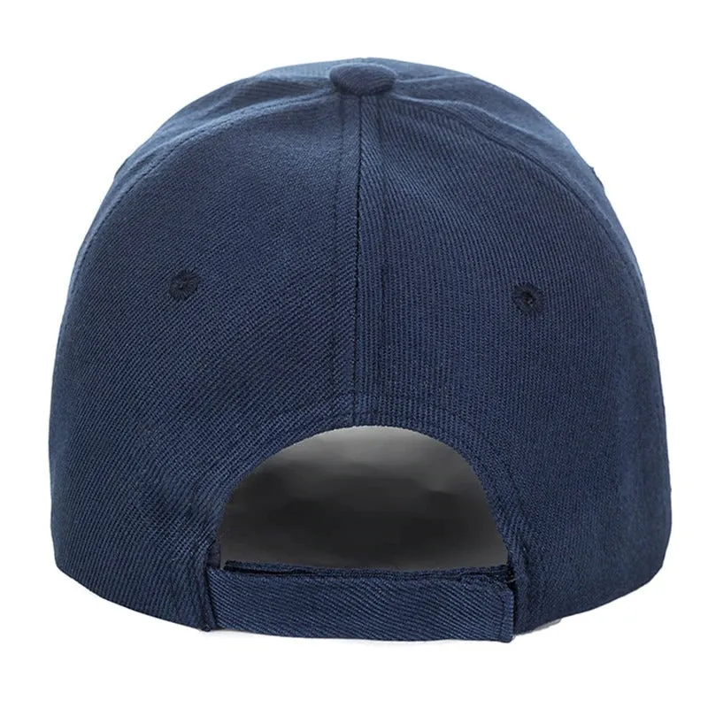 Casual Plain Acrylic Baseball Adjustable Snapback Cap