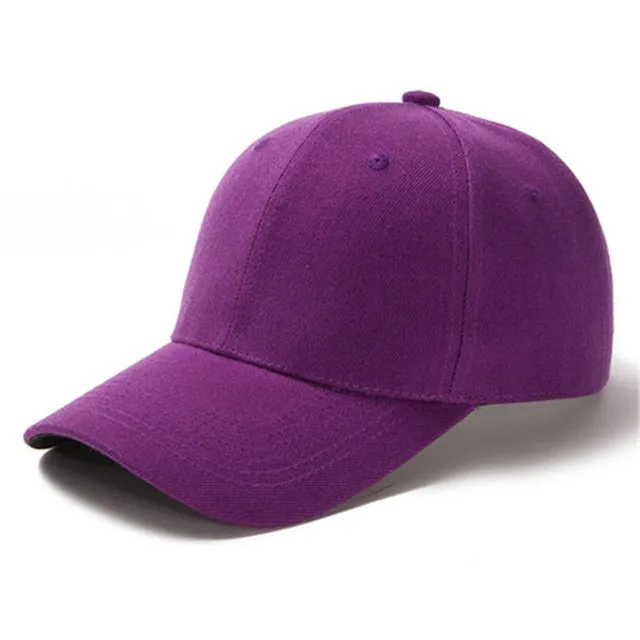 Casual Plain Acrylic Baseball Adjustable Snapback Cap