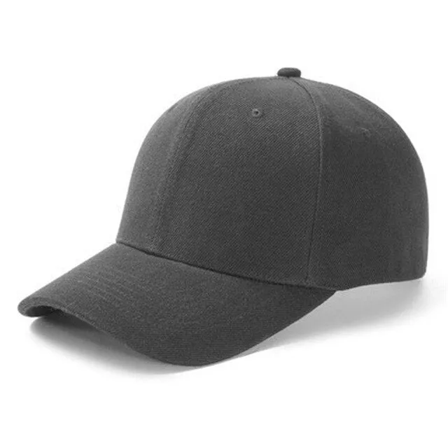 Casual Plain Acrylic Baseball Adjustable Snapback Cap