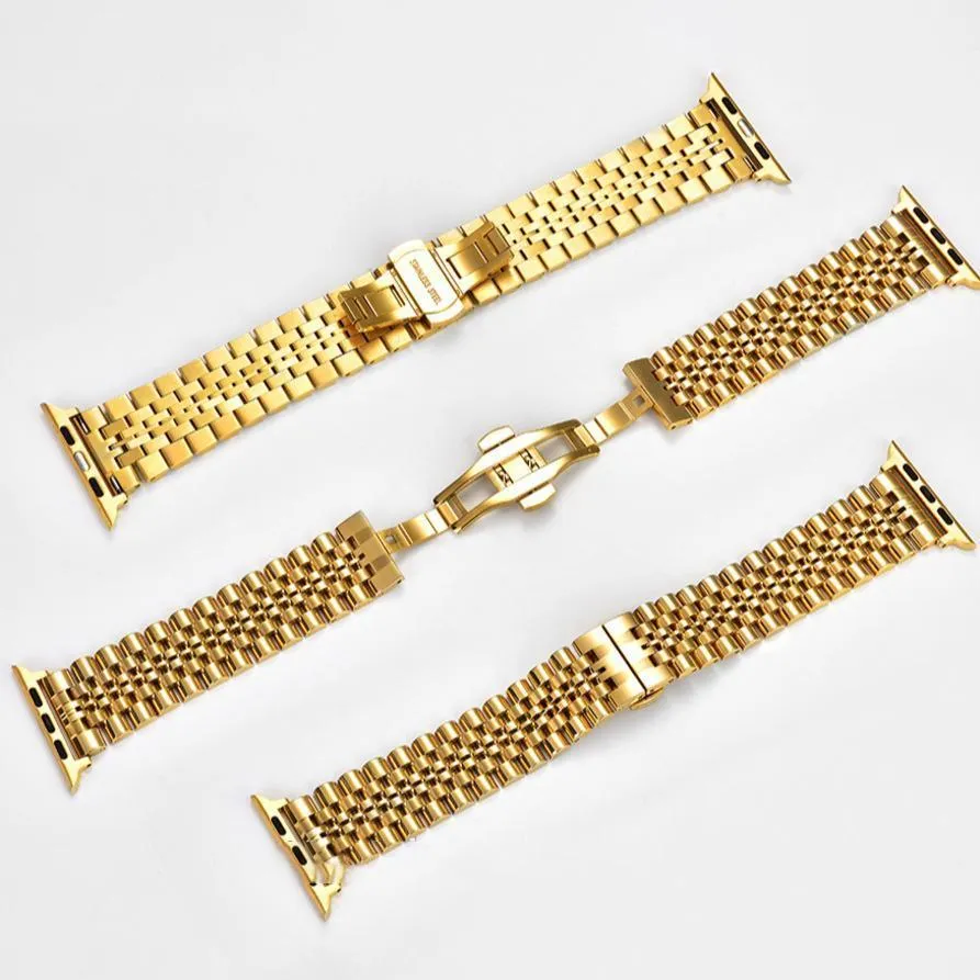 Coteetci ® Stainless Steel Band for Apple Watch [42/44/45/49 MM] - Golden