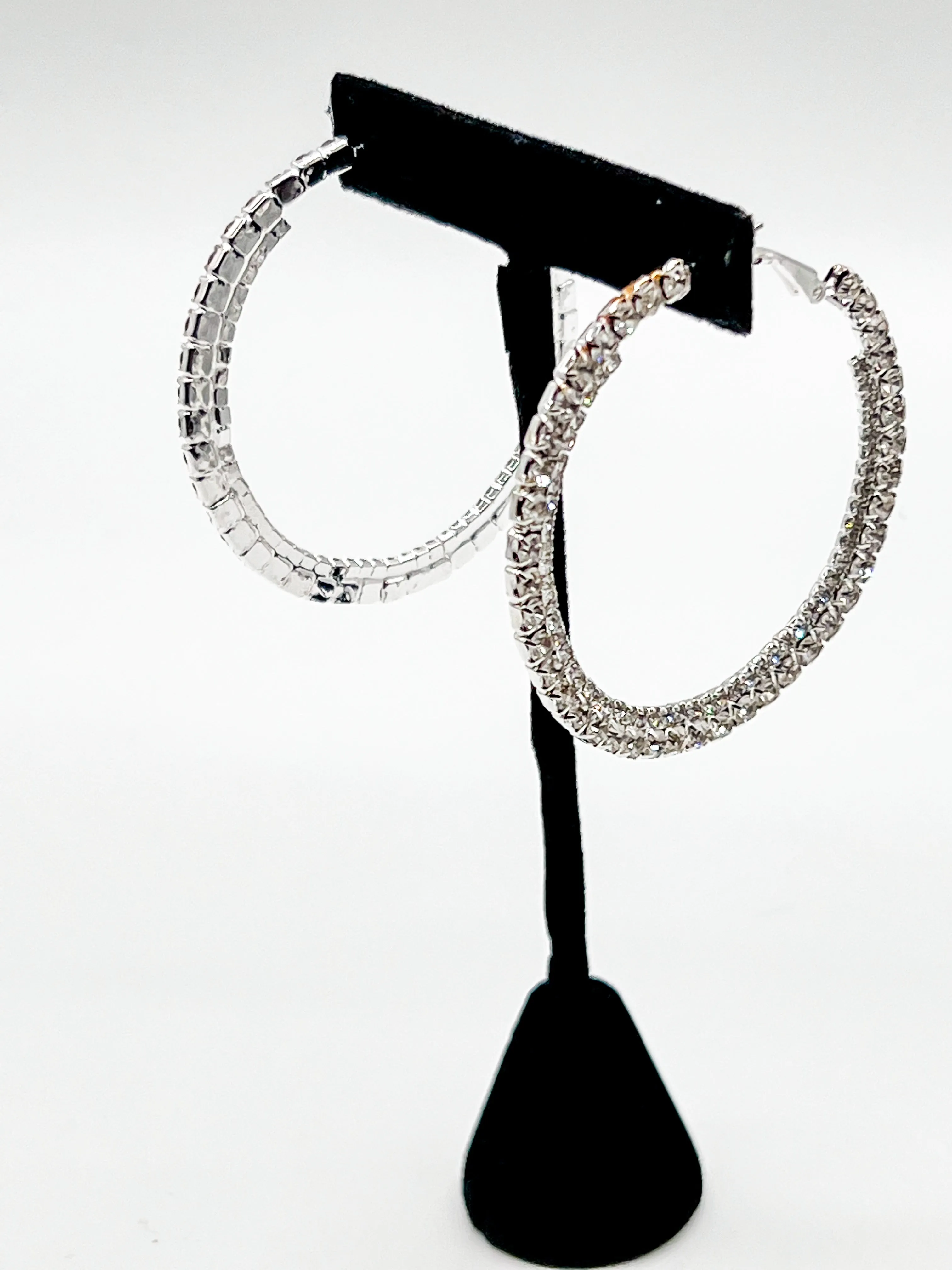 Crystal Clear Hoop Earrings