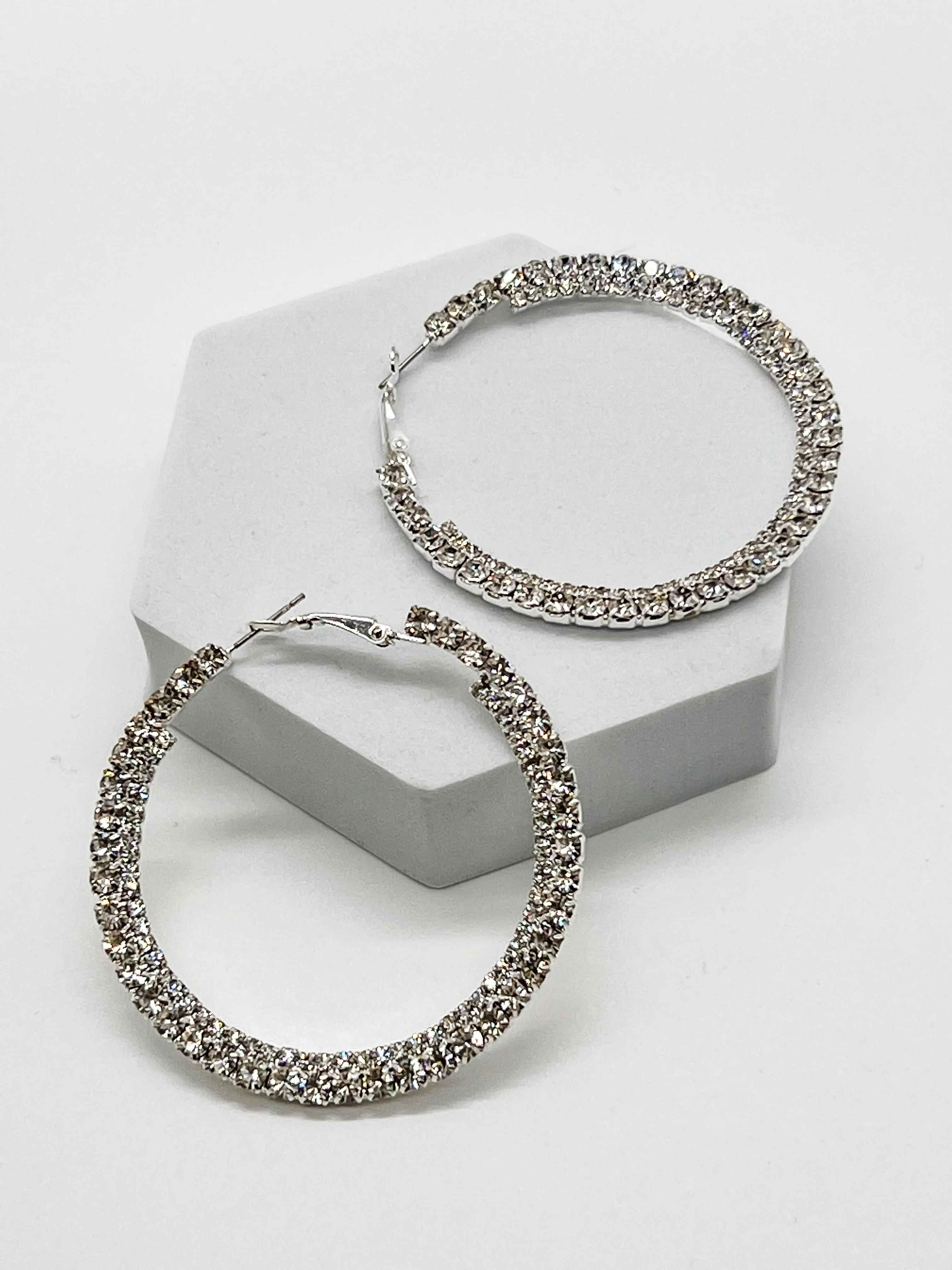 Crystal Clear Hoop Earrings
