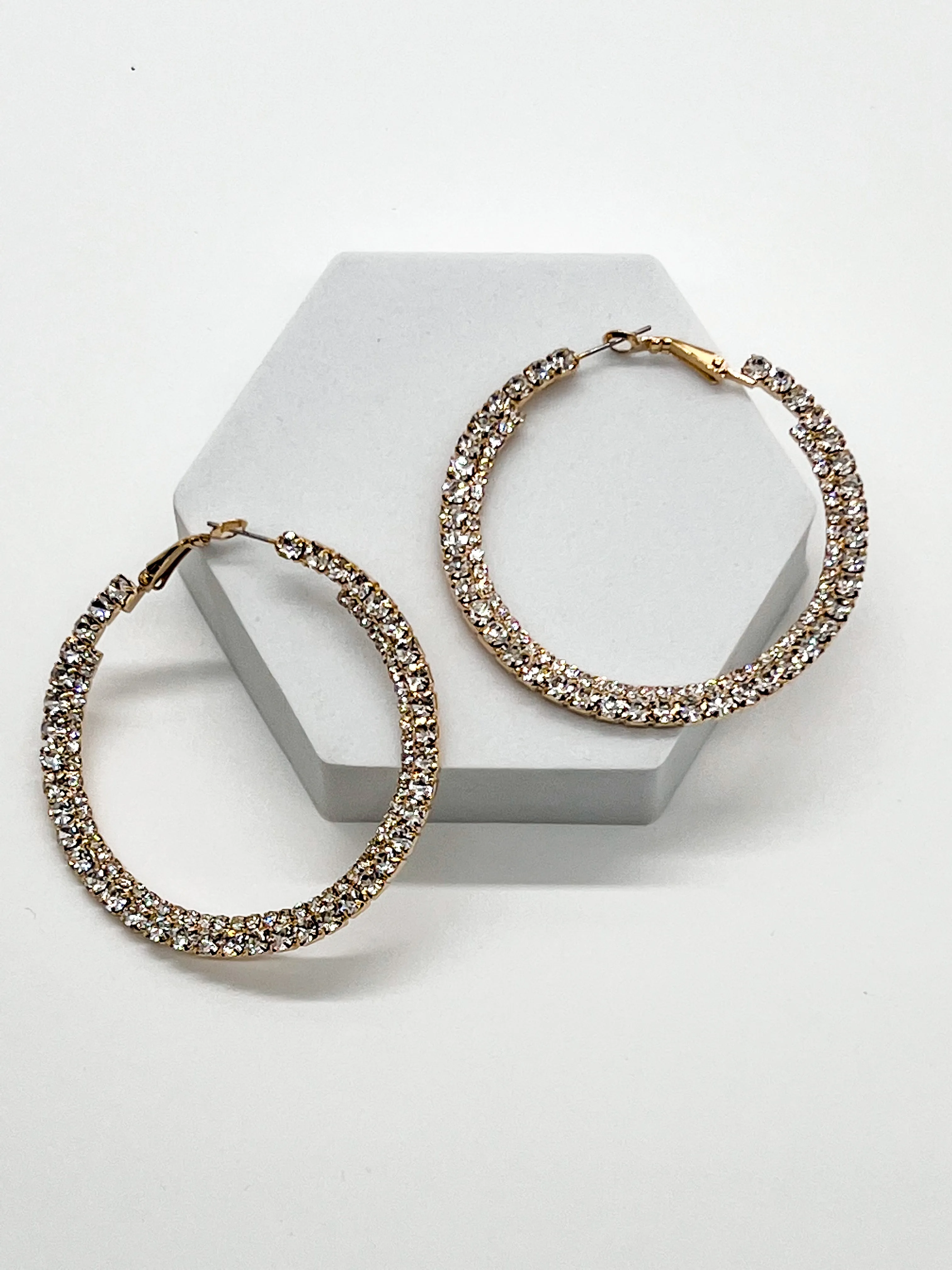 Crystal Clear Hoop Earrings