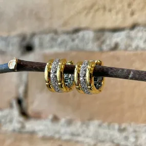 Cubic Zirconia Fancy Link Hoops
