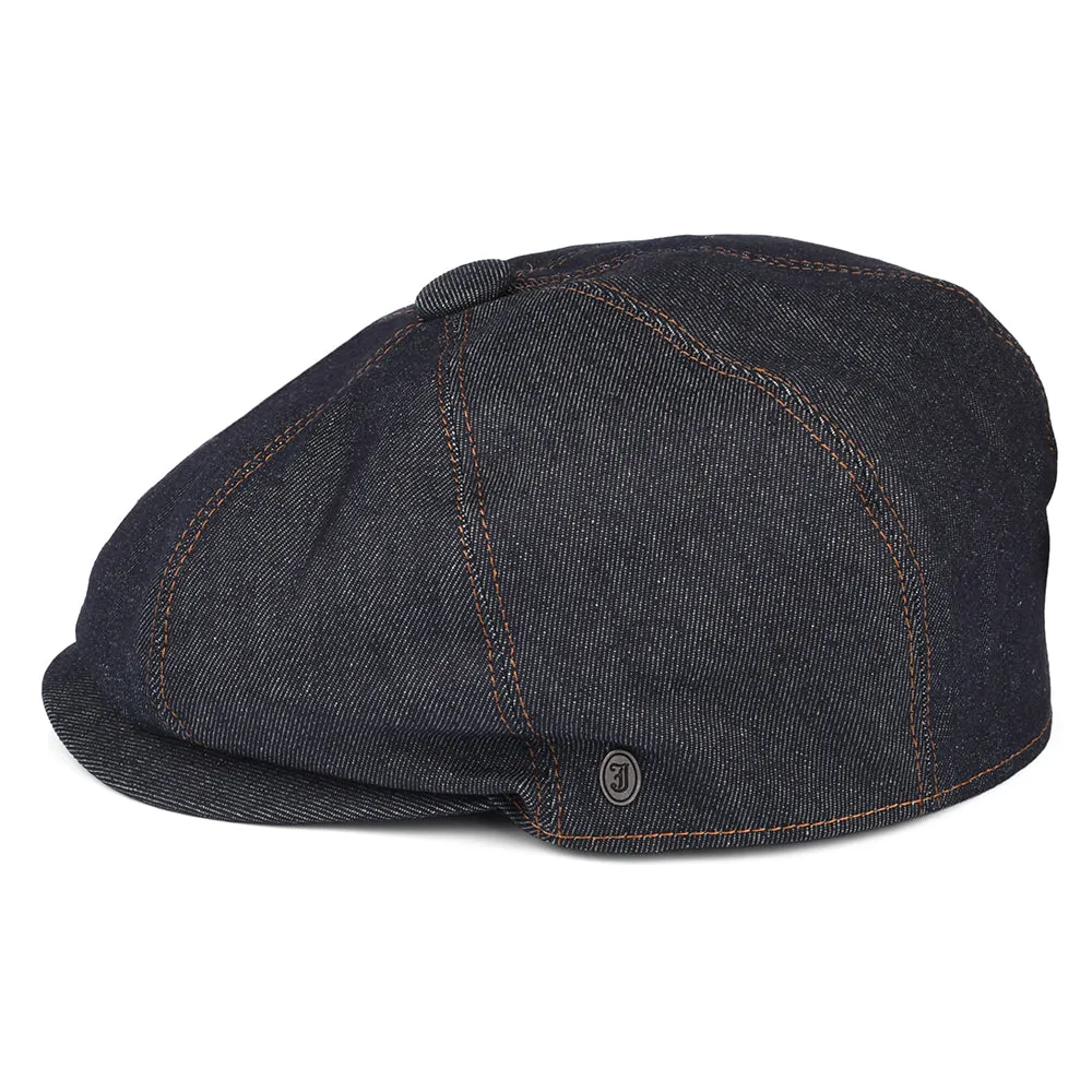 Denim Newsboy Cap - Dark Blue