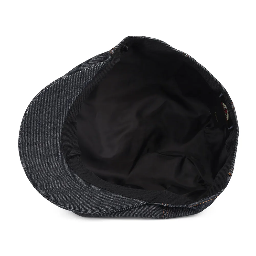 Denim Newsboy Cap - Dark Blue