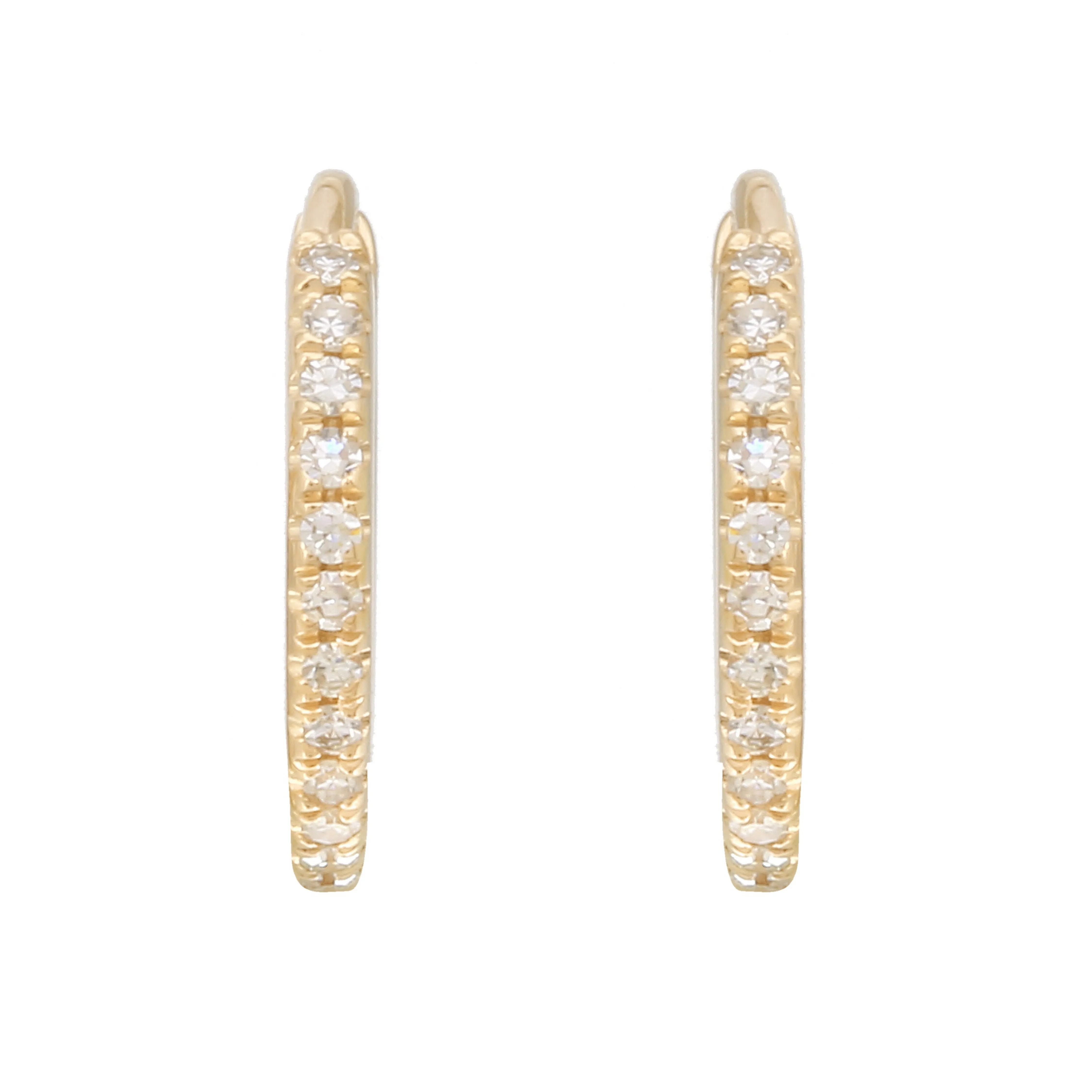 Diamond Huggie Hoops