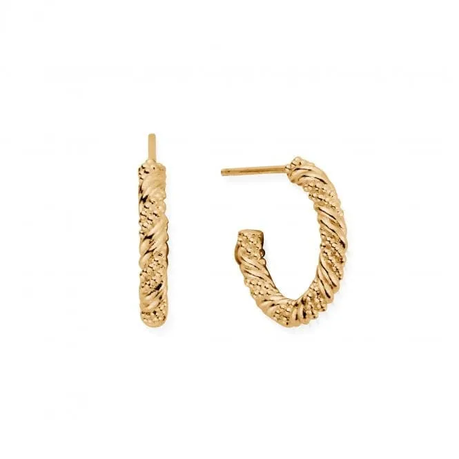 Gold Entwined Passion Hoop Earrings GEH3209