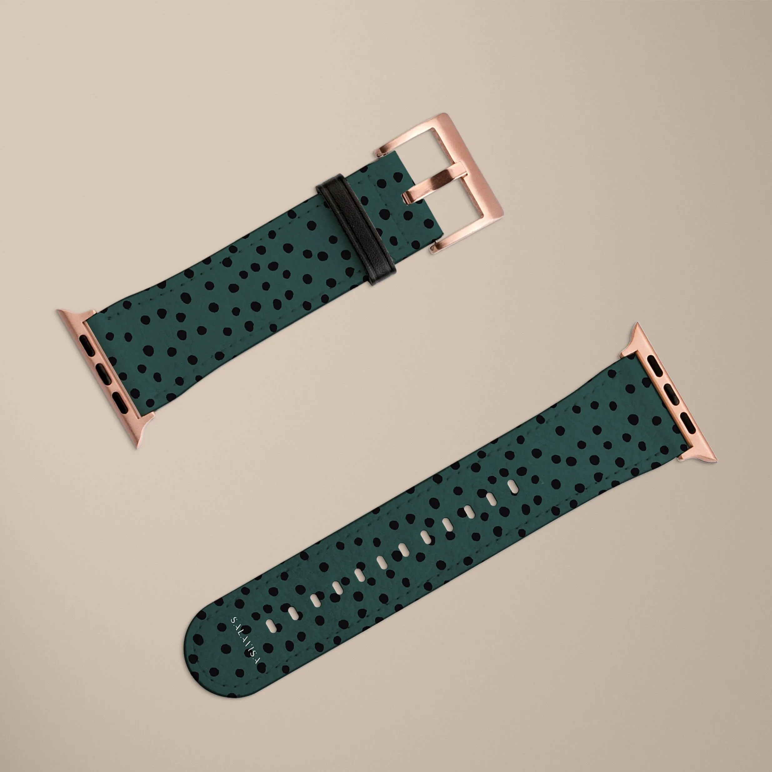 Green Polka Dots Watch Strap
