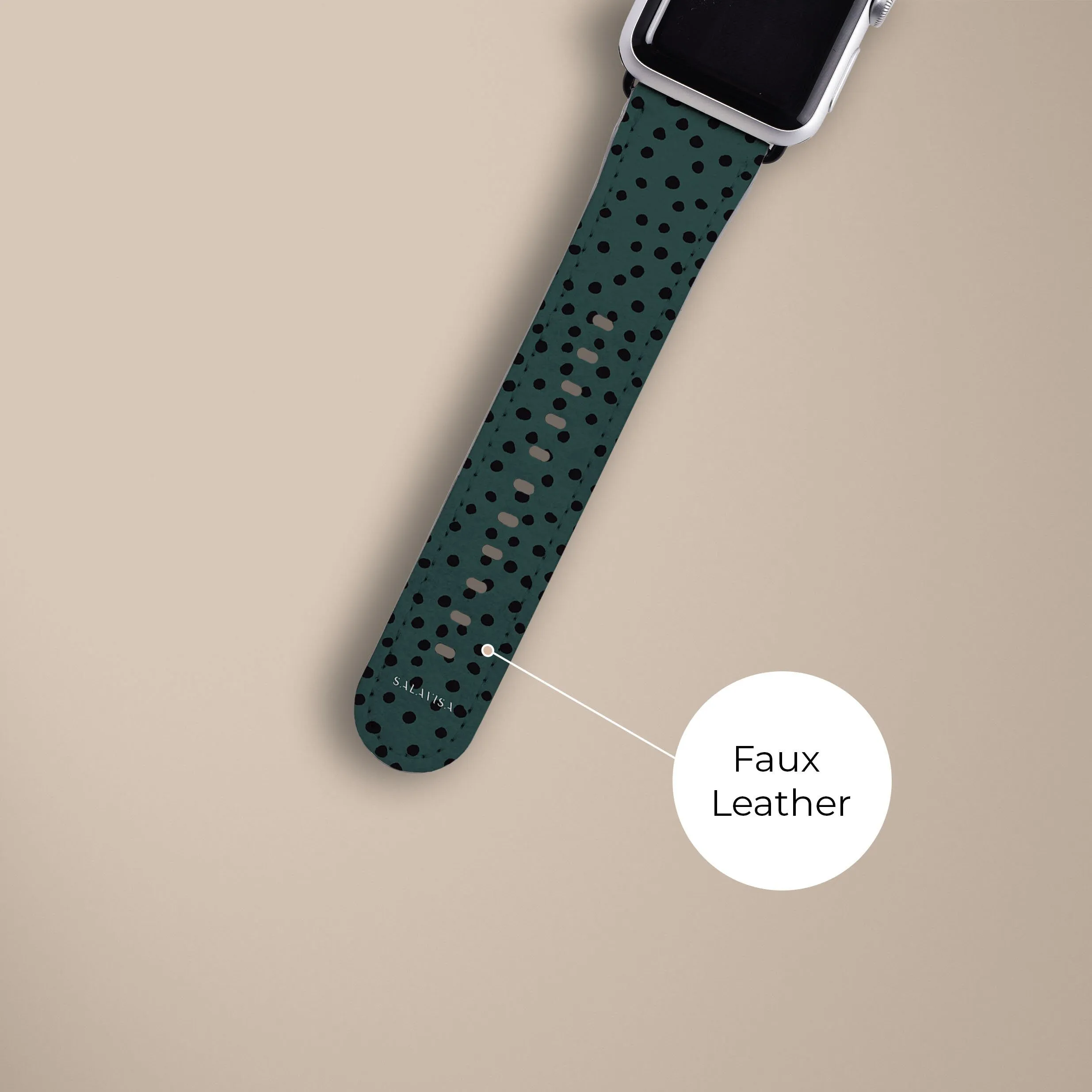 Green Polka Dots Watch Strap