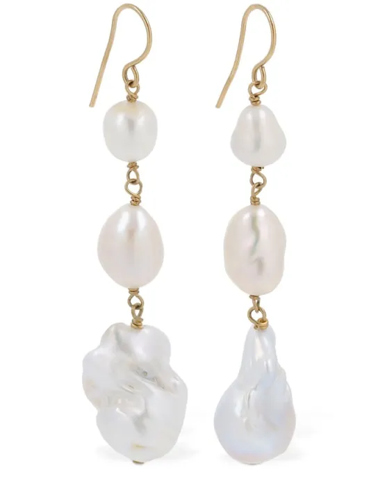 Jil Sander   Grainy 2 drop earrings 