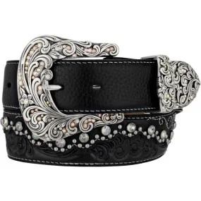 Justin Women's Kaitlyn Crystal Belt C50493 Black FW22