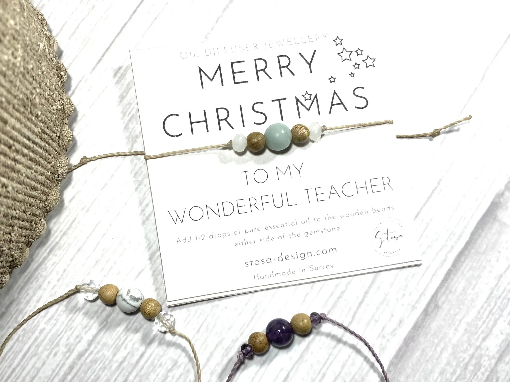 Merry Christmas Teacher Crystal Gift Card
