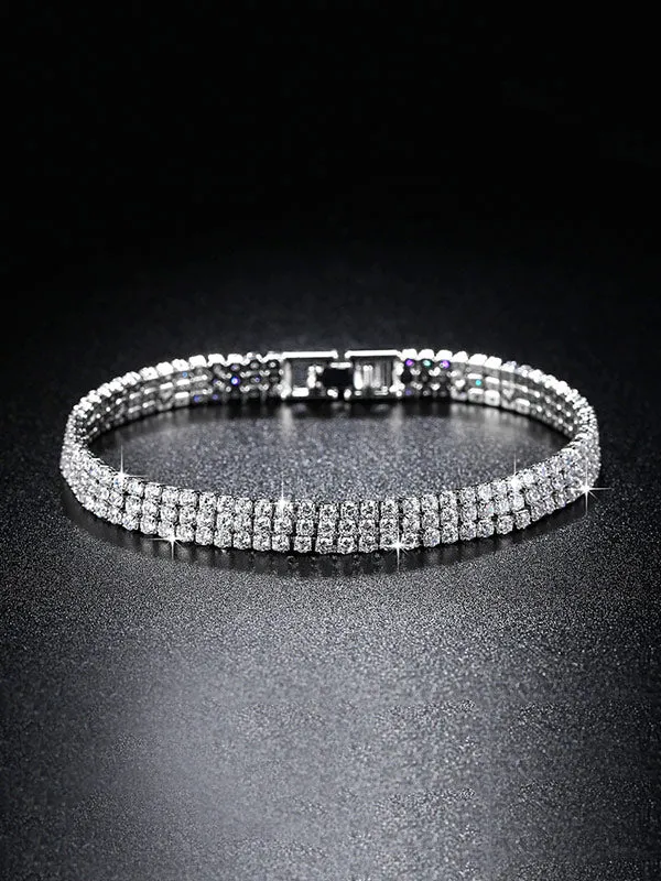 One /Two/ Three Rows full zircon Bracelets