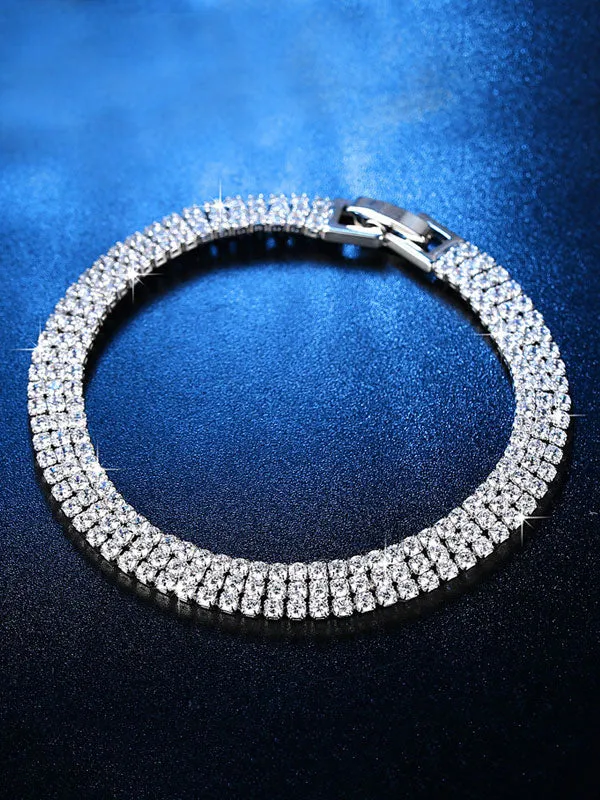One /Two/ Three Rows full zircon Bracelets