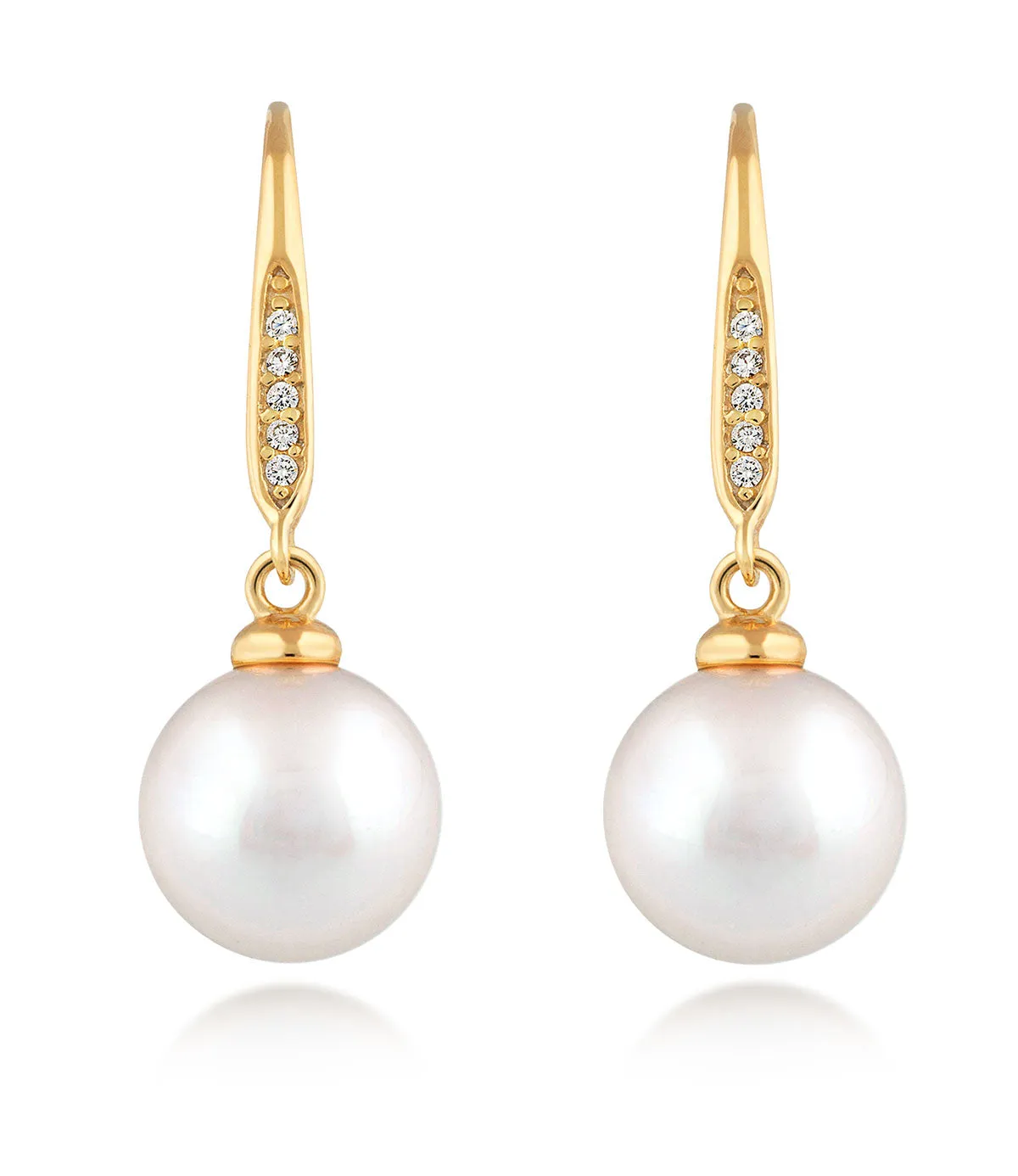 Pearl Drop Earrings Bella Gold Vermeil