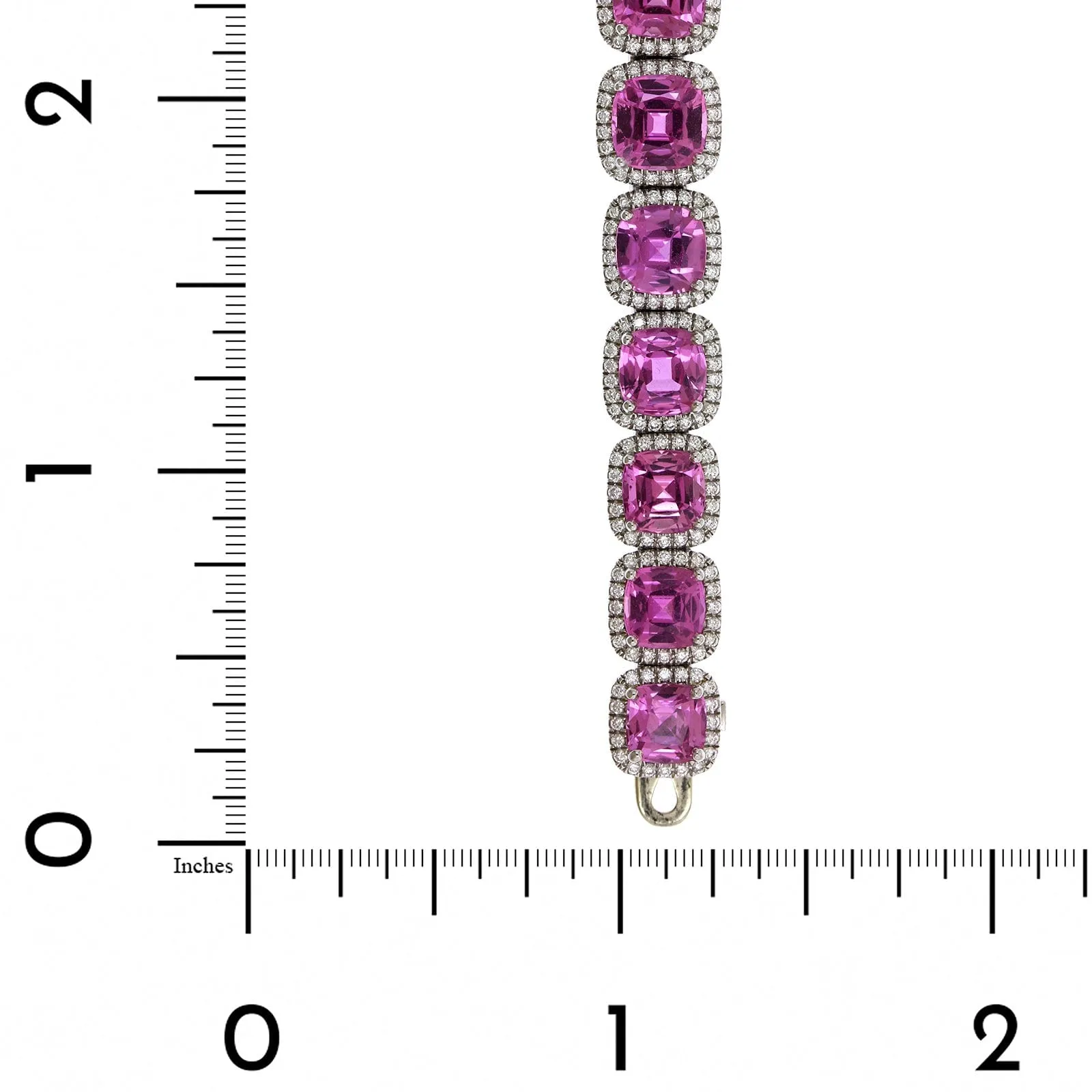 Platinum Pink Sapphire & Diamond Stretch Bracelet