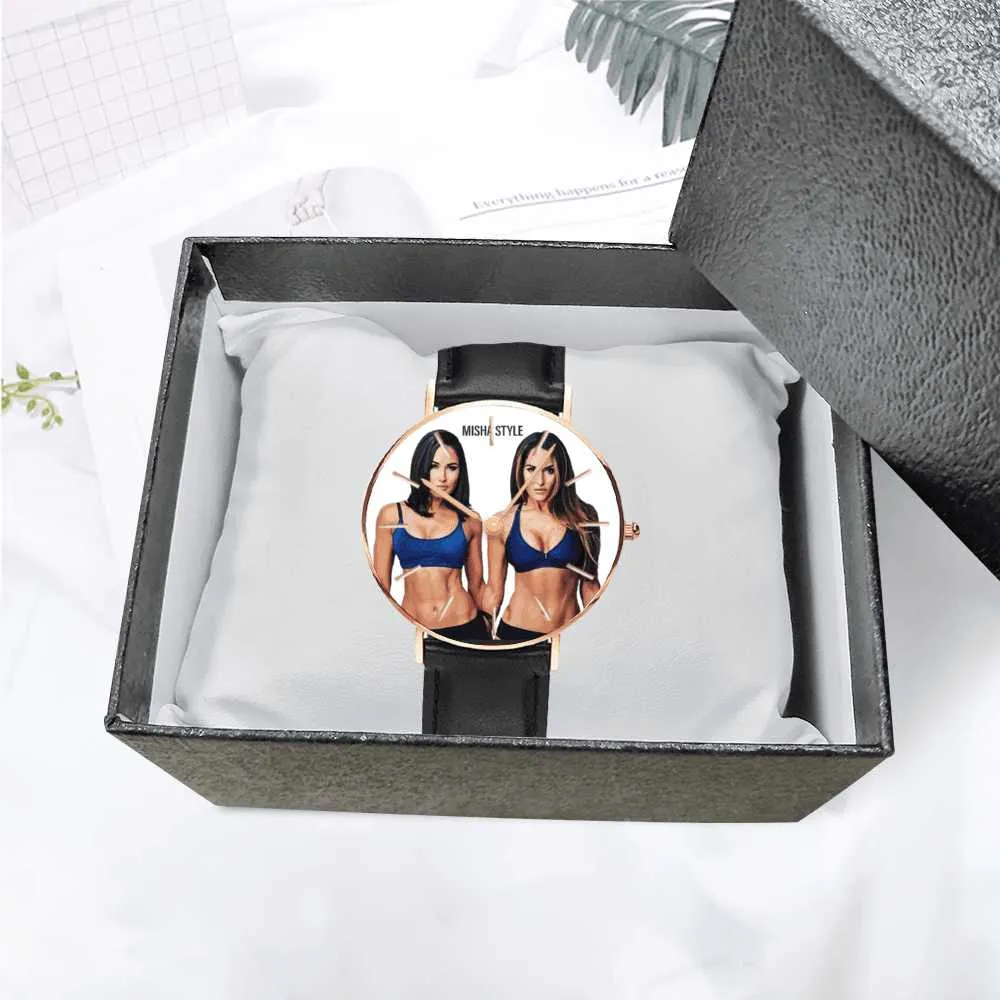 Premium Gift Box Women’s Pointers Leather Quartz Watch