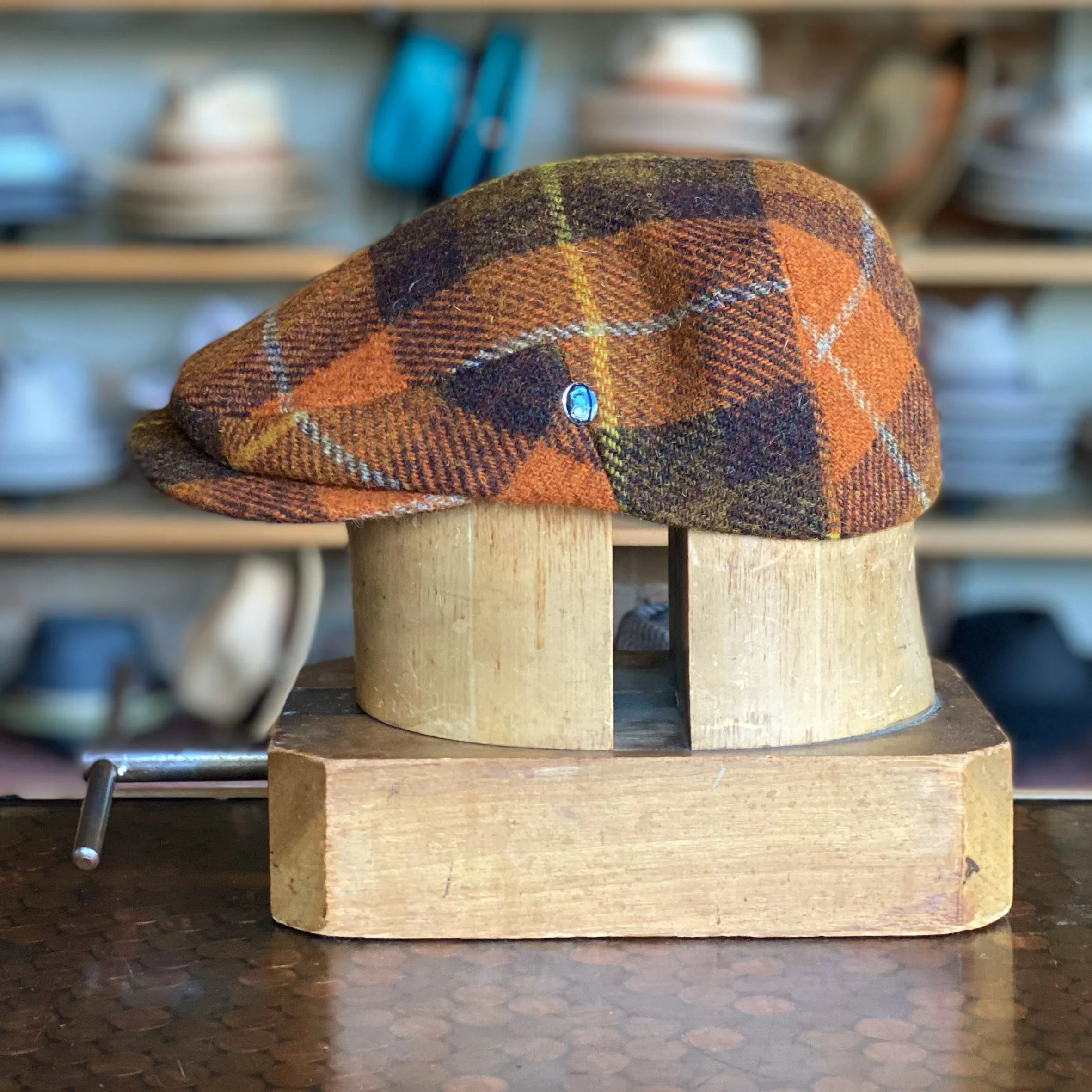 Seventies Plaid Flat Cap