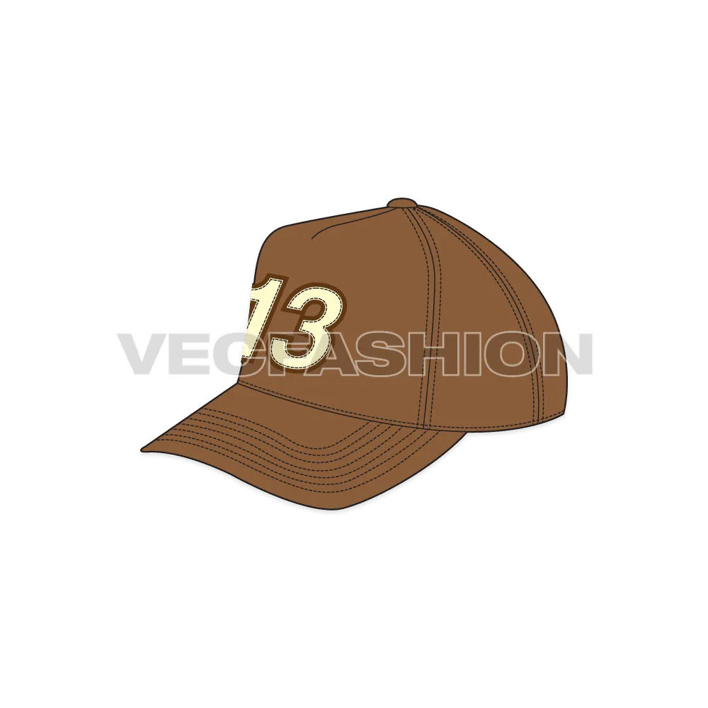 Snapback Hat with Curved Peak