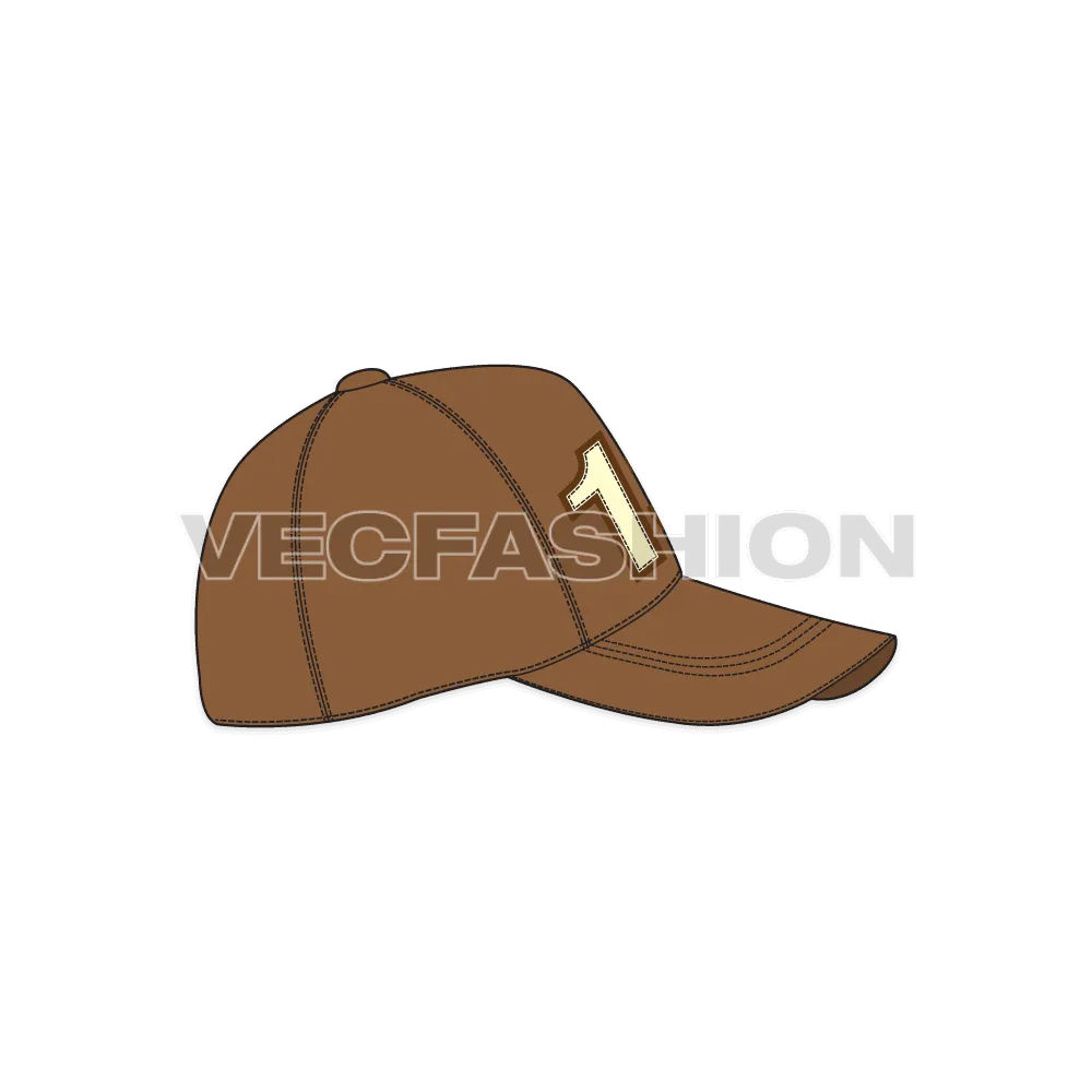 Snapback Hat with Curved Peak