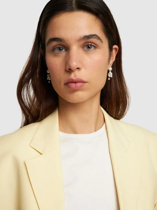 Sophie Bille Brahe   14kt &amp; Pearl Botticelli earrings 