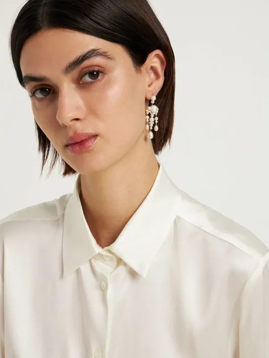 Sophie Bille Brahe   14kt &amp; Pearl Jardin de Perle earrings 