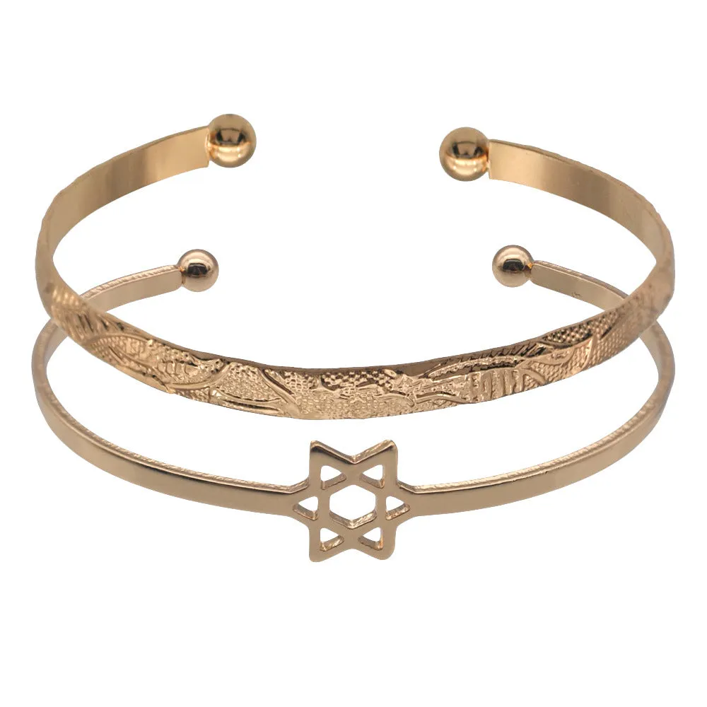 titanium steel gold bracelet