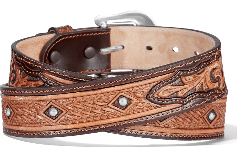 Tony Lama Unisex Diamond Drifter Embossed Leather Belt C42784