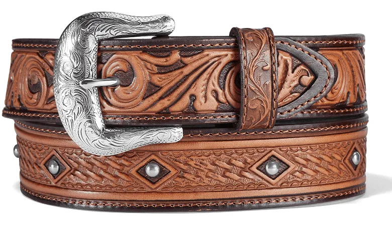 Tony Lama Unisex Diamond Drifter Embossed Leather Belt C42784
