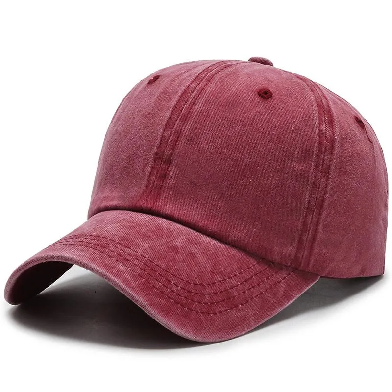 Unisex Cap Plain Color Washed Cotton Baseball Cap Men & Women Casual Adjustable Outdoor Trucker Snapback Hats Dropshipping