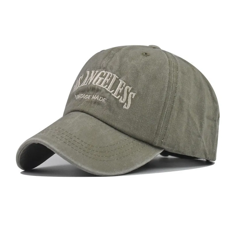 Women Baseball Cap Summer Denim Hats Men Spring LOS ANGELESS Embroidery Baseball Hats Cotton Outdoor Vintage Visor Casual Cap